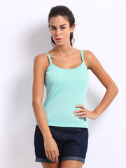 CAT Women Mint Green Spaghetti Top