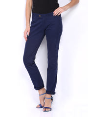 CAT Women Navy Skill Skinny Fit Trousers