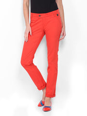 CAT Women Red Skill Skinny Fit Trousers