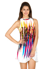 Calgari Multicoloured Printed Tailored Dress