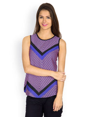 Calgari Women Blue Printed Top