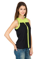 Calgari Women Black &amp; Green Top