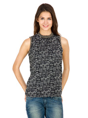 Calgari Women Black Printed Top
