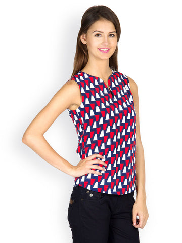 Calgari Women Multicoloured Printed Top