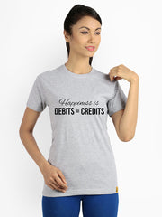 Campus Sutra Women Grey Melange Printed T-shirt