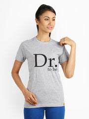 Campus Sutra Women Grey Melange Printed T-shirt