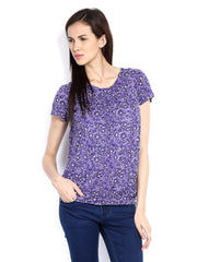 Casual Collection by Debenhams Women Purple Printed Top