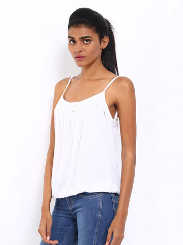 Casual Collection by Debenhams Women White Spaghetti Top