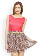 Cation Red Fit &amp; Flare Dress