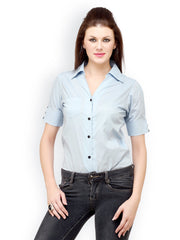 Cation Women Blue Formal Shirt