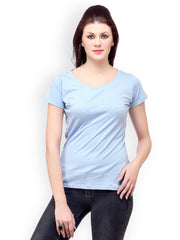 Cation Women Blue Slim Fit T-shirt