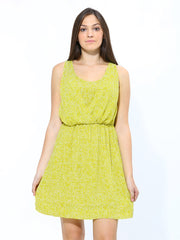 Chemistry Lime Green Printed Tailored Dress