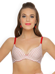Cloe White Printed T-shirt Bra BR0164L2532B