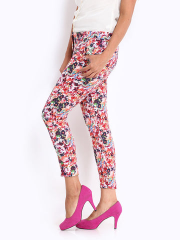 Code Women Multi-Coloured Ankle Length Trousers