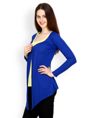 Color Cocktail Blue Melange Shrug