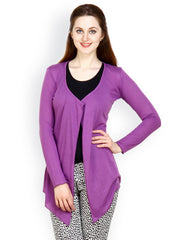 Color Cocktail Women Purple Shrug