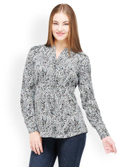 Color Cocktail Women Black Printed Shirt