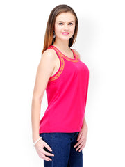 Color Cocktail Women Pink Top