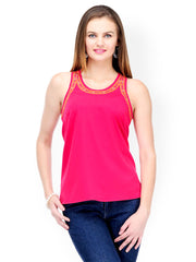 Color Cocktail Women Pink Top