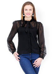 Color Cocktail Women Black Top