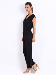 Cottinfab Women Black Jumpsuit