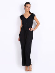 Cottinfab Women Black Jumpsuit