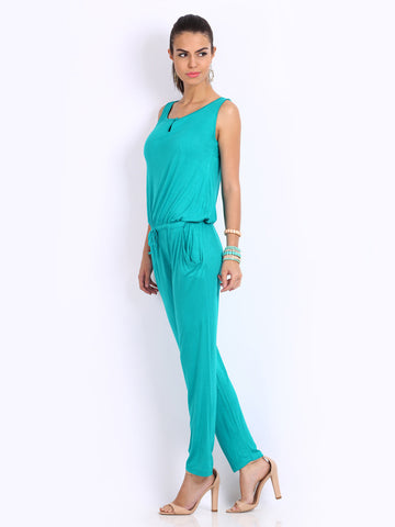 Cottinfab Women Green Jumpsuit