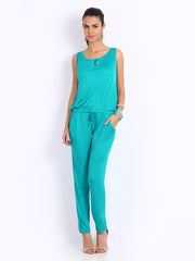 Cottinfab Women Green Jumpsuit