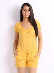 Cottinfab Women Yellow Playsuit