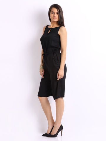 Cottinfab Women Black Playsuit