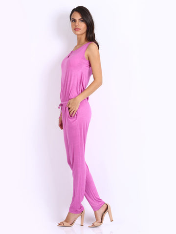 Cottinfab Women Pink Jumpsuit