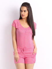 Cottinfab Women Pink Playsuit