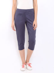 Cottinfab Women Purple Capris