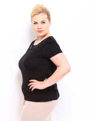 Curvy by D Muse Women Black Top
