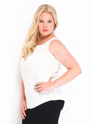 Curvy by D Muse Women White Top