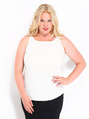 Curvy by D Muse Women White Top