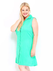 Curvy by DressBerry Green Collar Berry Dress