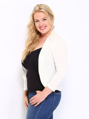 Curvy by DressBerry Off-White Shrug
