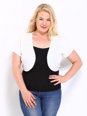 Curvy by DressBerry Off-White Shrug