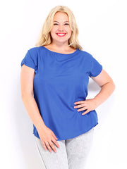 Curvy by DressBerry Women Blue Top
