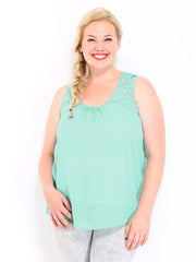 Curvy by DressBerry Women Green Top