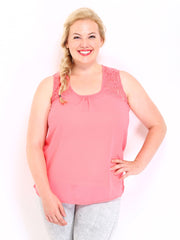 Curvy by DressBerry Women Pink Top