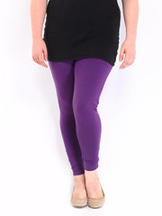 Curvy by DressBerry Women Purple Leggings