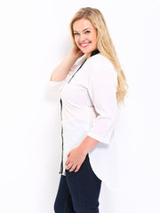 Curvy by DressBerry Women White Tunic