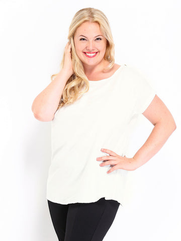 Curvy by DressBerry Women White Top