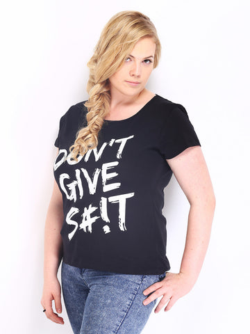 Curvy by Roadster Women Black Printed Top