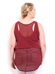 Curvy by Roadster Women Maroon Top