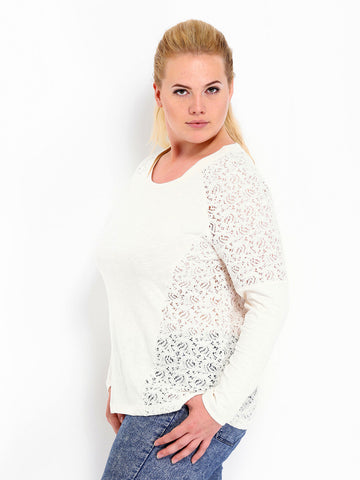 Curvy by Roadster Women Off-White Top