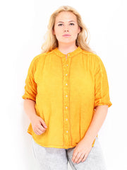 Curvy by Roadster Women Yellow Shirt