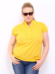 Curvy by Roadster Women Yellow Top